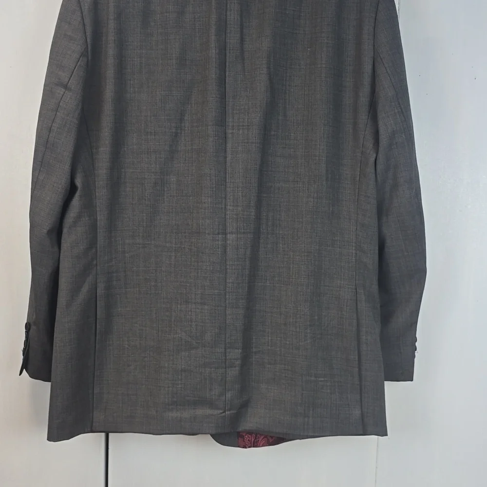 Ted Baker| Mens Gray Suit Coat/Jacket Endurance Wool Neutral Preppy Sz.46R - Picture 8 of 13